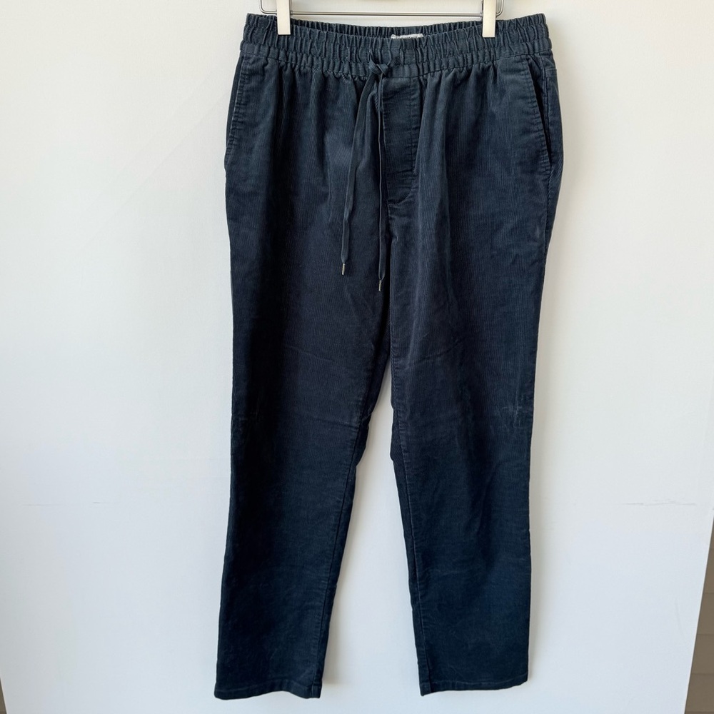Linksoul Corduroy Drawstring Flat Front Pants style LS6199 in blue grey size XL